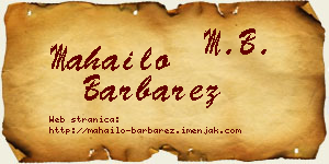 Mahailo Barbarez vizit kartica